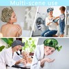 Shower Cap for Women - Waterproof Reusable Shower Adjustable Bow