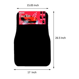 Universal Fit Front/Rear 4-Piece Full Set Crystal Bling Rhinestone Studded Carpet Car SUV Truck Floor Mats (Faith/Black)