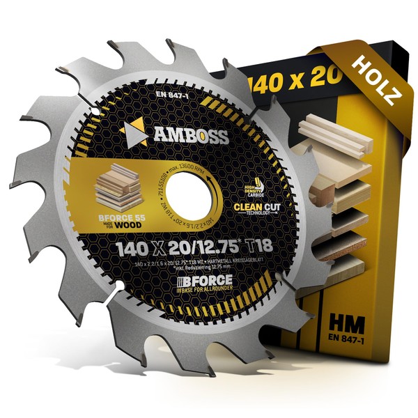 AMBOSS WERKZEUGE HM Circular Saw Blade, 165 x 20/16, Z12,