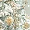 KI Store 8pcs Cream Paper Christmas Baubles with Magnetic Closing