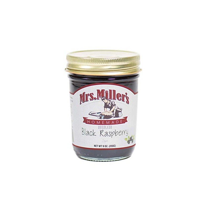 Mrs Millers Jam Black Raspberry Sdls, 9 Oz