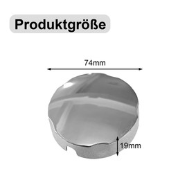 BRIOTA Pop-Up Bath Control Knob, Bathtub Knob, Bathtub Knob with Screws for Bathroom (Silver)