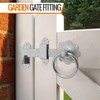 Ring Gate Latch Silver for Wooden Gates Zinc Plated 6"/150mm