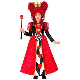 W WIDMANN MILANO Party Fashion - Children's Queen of Hearts Costume, Dress, Crown, Fairy Tale Costume