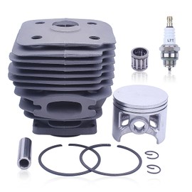 AUMEL 46mm Cylinder Piston Crank Bearing Fit for Husqvarna 55 50 51 Chainsaws 503609171, Cylinder Piston Crank Bearing Kit, Cylinder Gasket, Piston Needle Bearing, Ignition Coil, Spark Plug