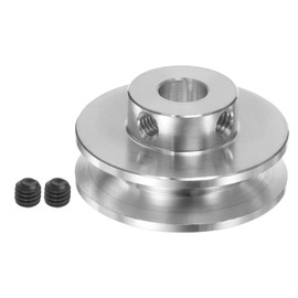 QUARKZMAN V-type pulley 7 mm bore 31 mm outer diameter single groove aluminium alloy for 3-5 mm PU round belt motor shaft drill