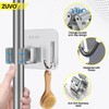 Broom Holder Wall Mounted, 4-Pack – Stainless Steel Mop and