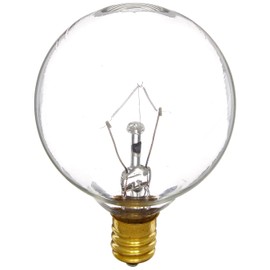 Bulbrite Incandescent G16.5 Candelabra Screw Base (E12) Light Bulb, 40 Watt, Clear