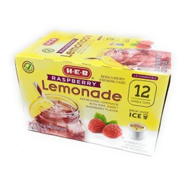 HEB Iced Tea and Lemonade Single Serve Pods - 12 count (Raspberry Lemonade)