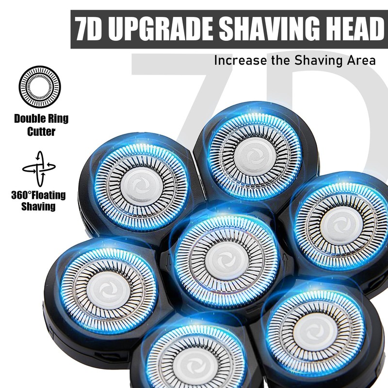 7 Head Shaver Replacement Heads，Head shavers for many brands bald