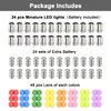 24 Full-color Pack Tiny Miniature DIY Battery Operated LED Lights,White