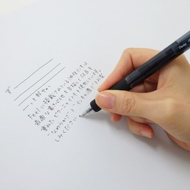 Pentel Permanent Ballpoint Pen Feel 0.5 BXB115-A, Clear Black, 10 Count