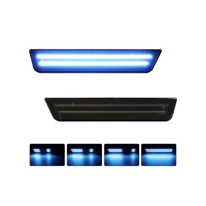 PWOBVZ Dynamic Blue Rear Side Marker Lights Compatible With Dodge