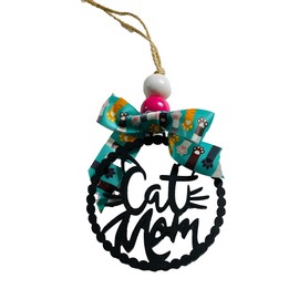 Cat Mom - Mama - Rear View Mirror Hanger - Ornament - Mothers Mother’s Day Gift - Present for Mommy