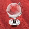 Glass Ball Globe Crystal Ball with Metal Stand, 2.6 x