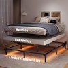 SHOANED Queen Size Bed Frame with LED, 7 Inch Metal