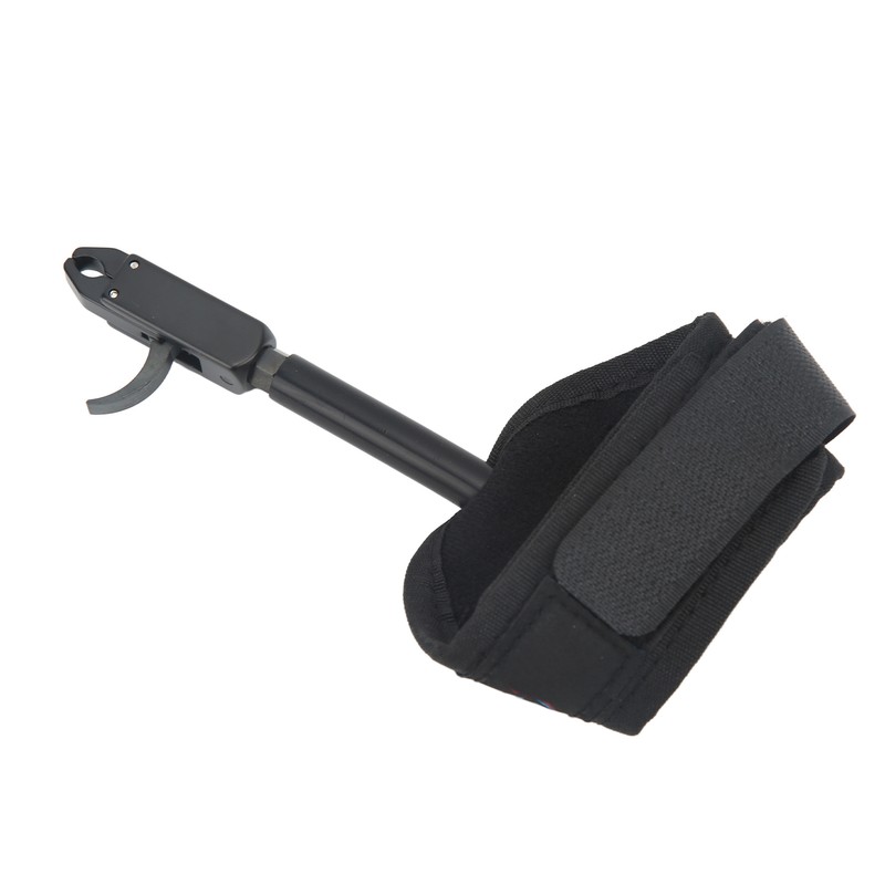 Bow Caliper Release Aid Aluminum Alloy Neoprene Wrist Strap Archery