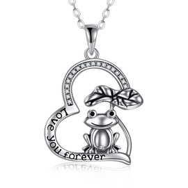 VENACOLY Owl/Elephant/Frog/Rabbit/Crow Necklace Sterling Silver Moon Elder Pendant Necklace Jewellery Birthday Gifts for Women Girls Mum, Sterling Silver