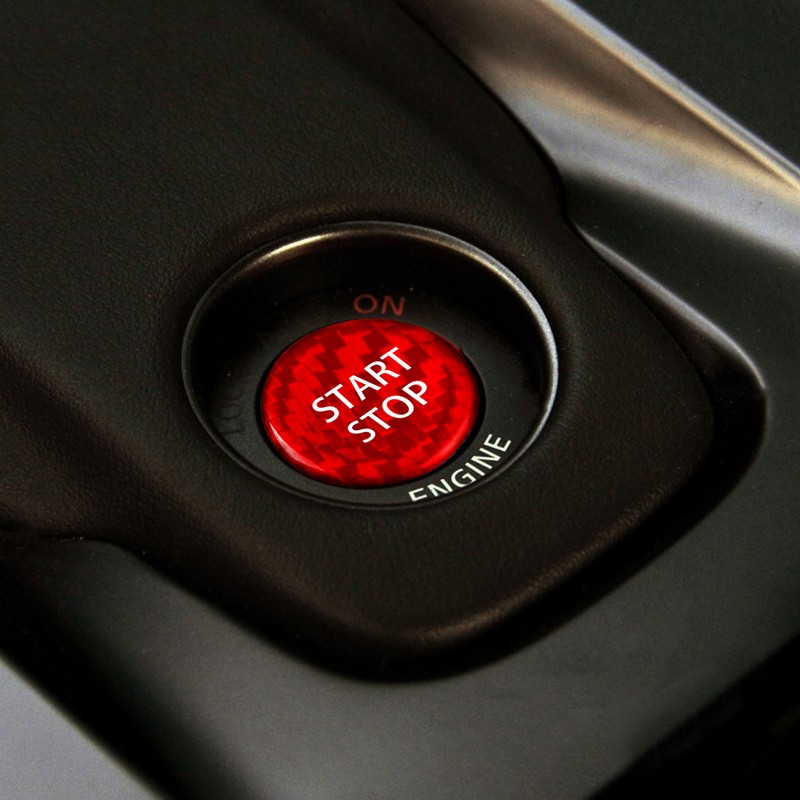 Push Start Button Cover Carbon Fiber Ignition Switch Button Cover