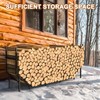 Ebeneze 5.9ft Firewood Rack Holder, Outdoor Indoor Heavy Duty Metal