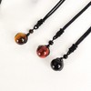 Healing Crystals Necklace for Men Tigers Eye Crystal Necklace Obsidian