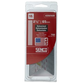 Senco A302509 15 Gauge by 2-1/2-Inch Electro Galvanized Finish Nail