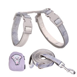 FUNAT Cat Backpack Harness, Gradient Cat Vest Chest Harness Lead Set, Breathable Anti-Strain Cat Harness for Cats and Small Medium Dogs