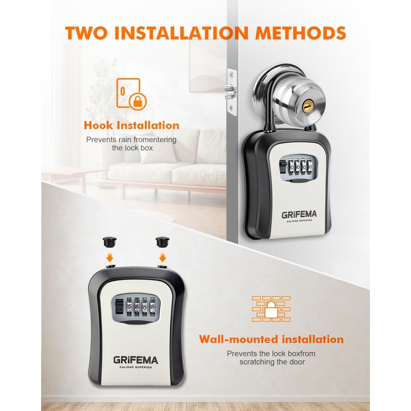 GRIFEMA GA1003-2 Key Safe Box, Lock Box, Key Cabinets with