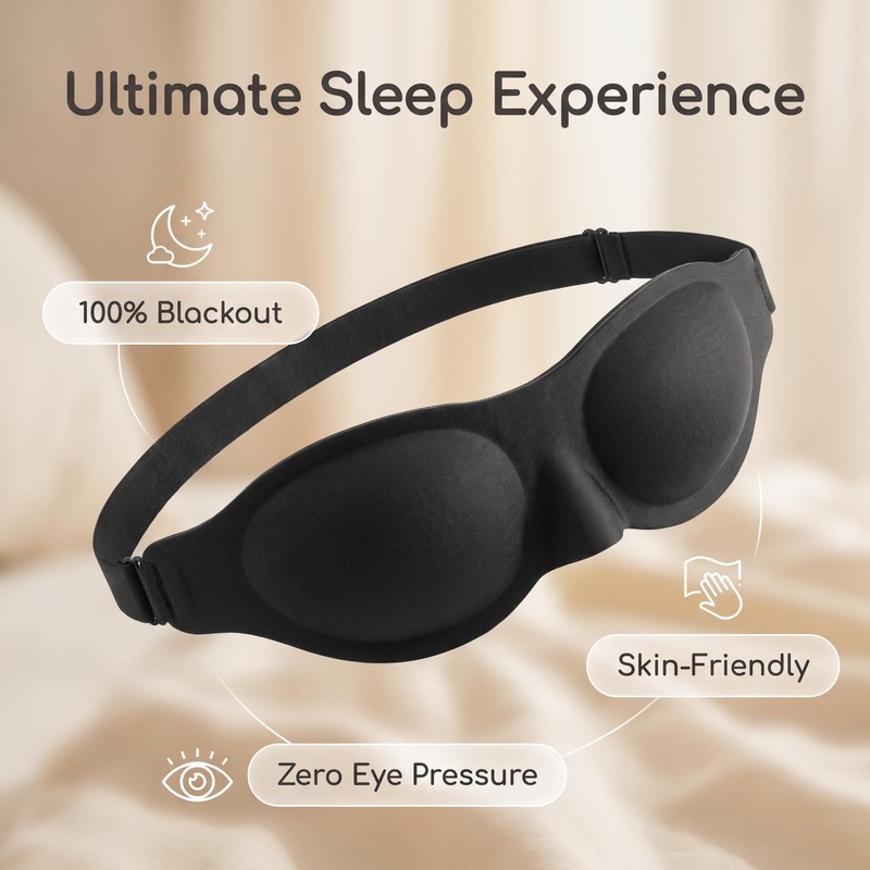 3D Sleep Mask for Dry Eyes – Moisture Chamber Design,