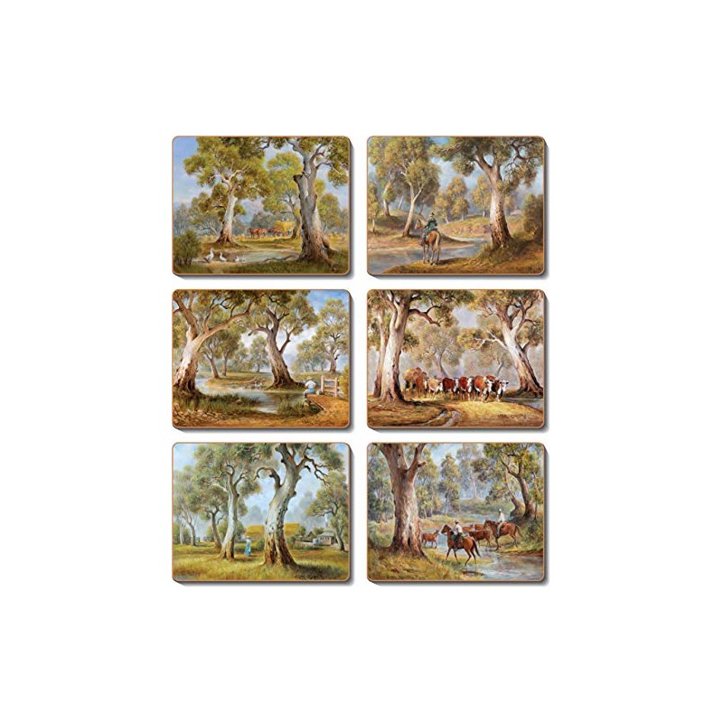 Cinnamon CMC381 Redgum Country Drink Coasters