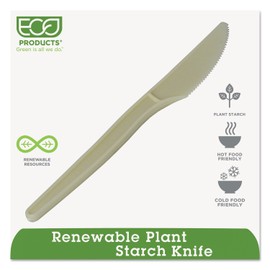 Eco-Products EPS001PK Plant Starch Knife - 7-Inch, 50/PK