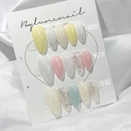 Full Coat-Spring Daily Handmade Nail Tips Nail Tips - Short Square / 풀콧-봄 데일리 수제네일팁 네일팁 - 숏스퀘어