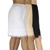 Underworks Cotton Knit Snip-A-Length Pettipants Culotte Slip Bloomers Split Skirt