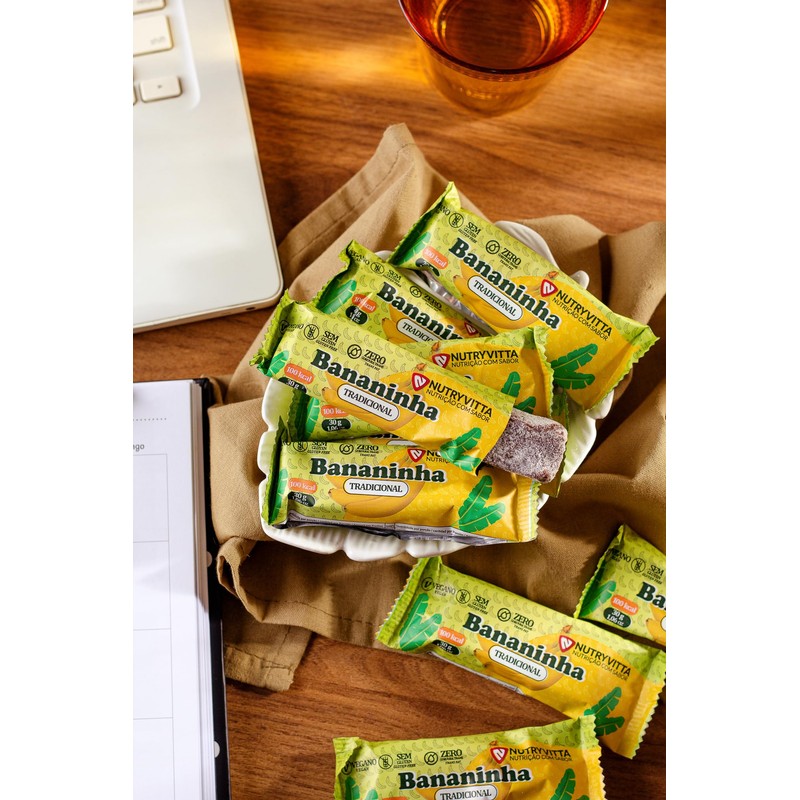 NutryVitta Banana Bar Traditional - Fruit Snack, Vegan, Gluten-Free, 1.06