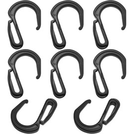 LUORNG 8PCS Plastic S-Bungee Cord Hooks Car Mesh Net Hook 28MM Car Storage Accessories Storage Bag Hook Suitable for Car Trunk Seat Middle Net