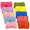 KIDOCHEESE Big Bows Headbands with Elastics Nylon Oversized Head Wraps