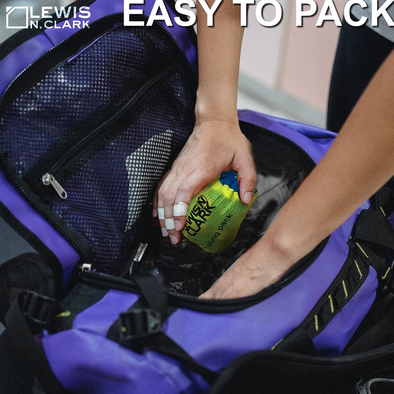 Lewis N. Clark Electrolight Sling Pack, Bright Blue/Neon Lemon, One