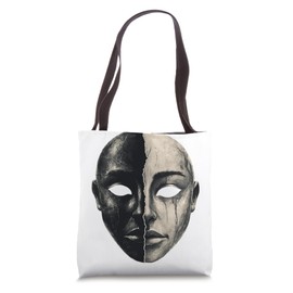 Abstract Duality Mask Artistic Tote Bag