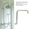 Shower Head Extension with Flange S Shape Shower Arm Wall