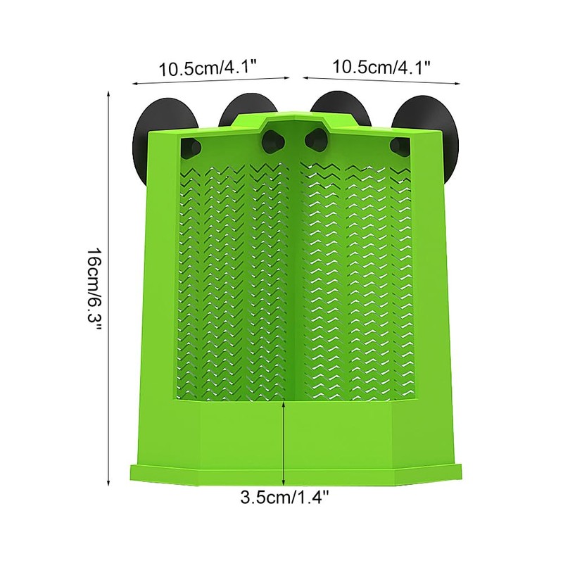 DONGKER Bearded Dragon Feeder,Anti-Escape Lizard Corner Terrarium Bowl with Suction