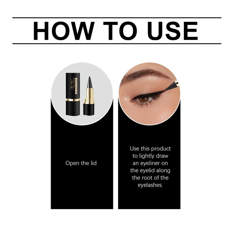 Black Eyeliner Pencil - Waterproof Smudge Proof Gel Eyeliner Pen