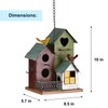 Jemeni Metal Bird Houses for Outside, Hanging Large Multi Birdhouse