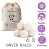 GadgetProtect Wool Dryer Balls Organic XL 6-Pack, 100% New Zealand