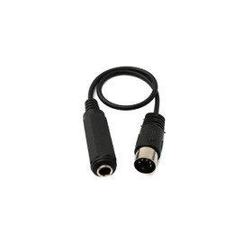 System-S Audio Cable 30 cm MIDI DIN 5-Pin Male to 6.35 mm Jack Socket AUX Adapter