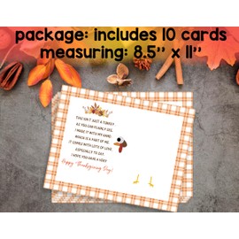 Handprint Art Craft Kits, DIY Happy Thanksgiving Day Keepsake, Handprint Baby Keepsake Gifts, 10Turkey Cards, Thanksgiving Party Games, Make Your Own Thank You Greeting Cards Gifts for Mom and Dad, 01