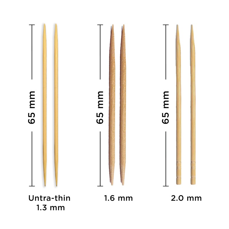Thin Bamboo Wooden Toothpicks - Cocktail Sticks Bulk Value Bundle