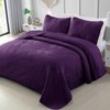 Exclusivo Mezcla California King Quilt Bedding Set, Lightweight Deep Purple