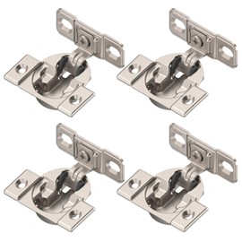 Blum Compact Furniture Hinge 107° with Spring for Screwing Including Mounting Plate Including Screws Pack of 4