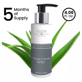 Kleem Organics Paquete De Recambio De Suero Vitamina C, Hialurónico Kleem