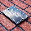 Badgemaster Modern Anthracite House Number Sign Plaque Stainless Steel Standoffs